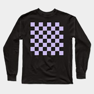 Periwinkle Checker Pattern Long Sleeve T-Shirt